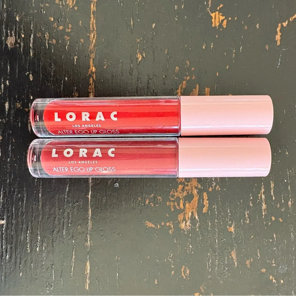 Lorac Alter Ego Lip Gloss Full-Size 0.13 oz Lot of 2 Athena Prom Queen Brand New